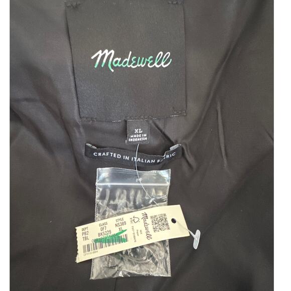 NWT Madewell Double Breasted Trench Coat True Black Size XL - Picture 5 of 15